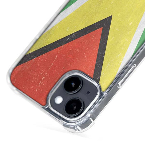 Guyana Flag Distressed iPhone 14 Plus MagSafe Case